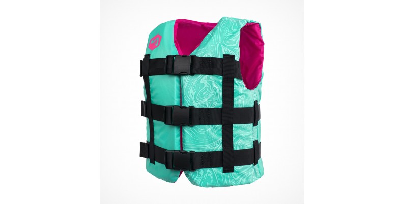 Children's safety vests help to stay on the water 